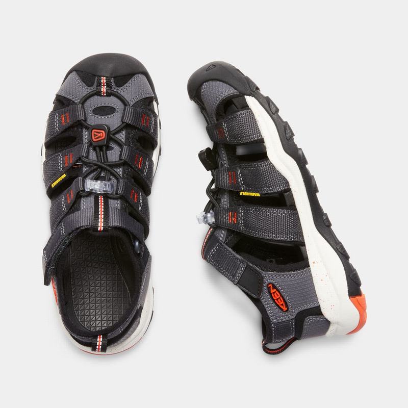 Cheap Keen Newport Neo H2 Kids Hiking Sandals Black/Orange (8407-MRVUL)